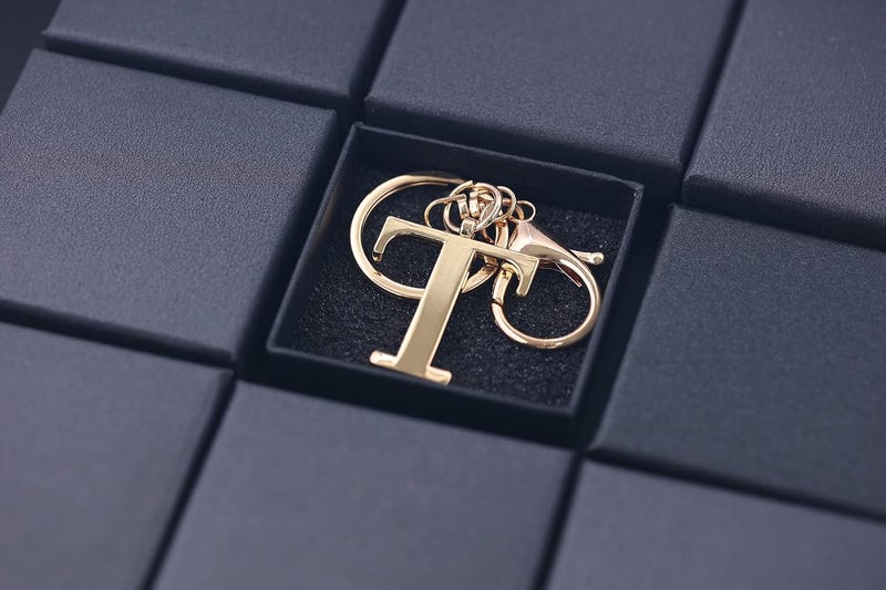 LAXPICOL Gold Letter A-Z Keychain for Women Men Purse Handbags Metal Alphabet Initial Letter Key Ring Keychain - Image 5