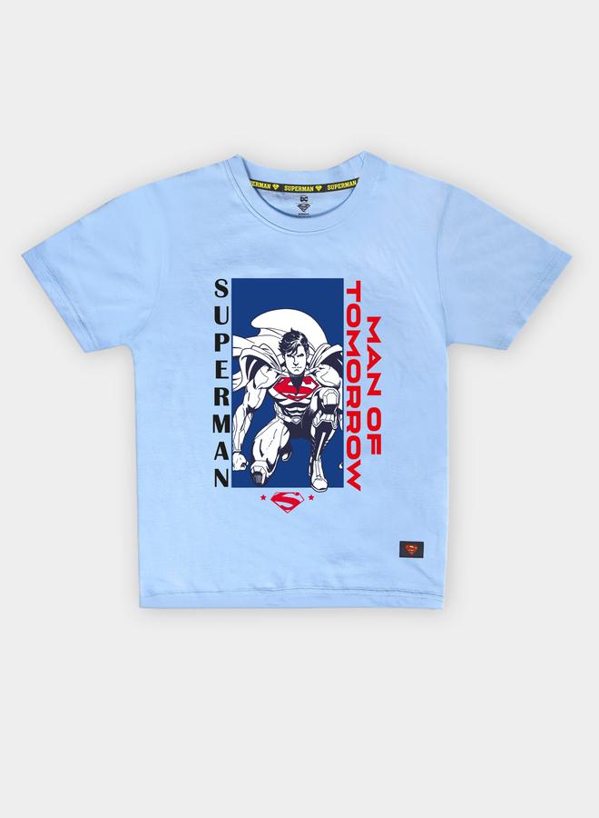 سوبر مان تيشيرت عصري بياقة دائرية وطبعة جرافيك - Image 1