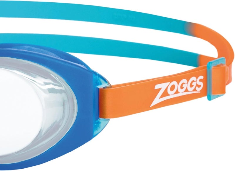 Zoggs Little Ripper Swim Goggles - Blue Orange Clear with Anti-Fog and UV Protection - Image 2