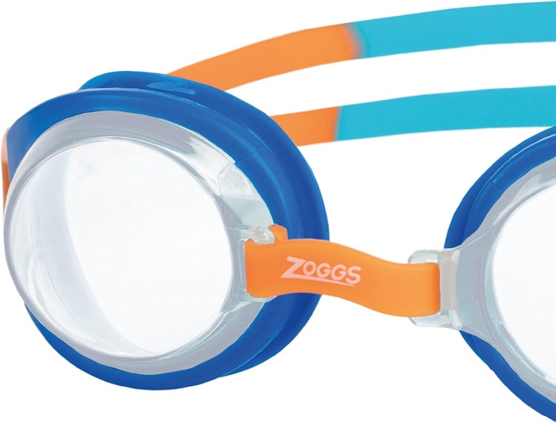 Zoggs Little Ripper Swim Goggles - Blue Orange Clear with Anti-Fog and UV Protection - Image 3