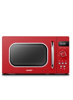 Comfee' Microwave Oven Retro Vintage Microwave Oven with 8 Automatic Menus 5 Power Levels Elegant Design Easy to Use Compact Size 20 ltr 800 W-Passionate Red  - Image 2