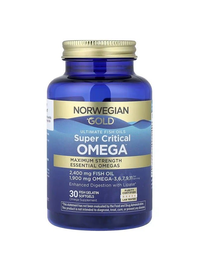 Renew Life, Norwegian Gold®, Super Critical Omega™, Maximum Strength, 30 Fish Gelatin Softgels - Image 2