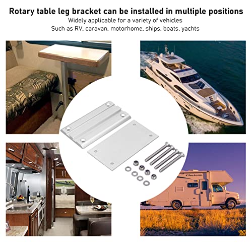 KIMISS Rv Table Base Mount, Removable, Rotatable Adjustable Aluminum Support for Camper, Motorhome, Caravan Space Saving Ideal for RV Furniture - Image 5