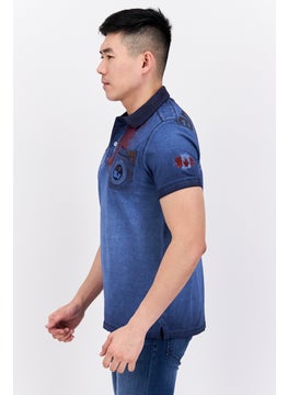 Canadian Peak Men Regular Fit Graphic Short Sleeves Polo Shirt, Blue  - Image 2