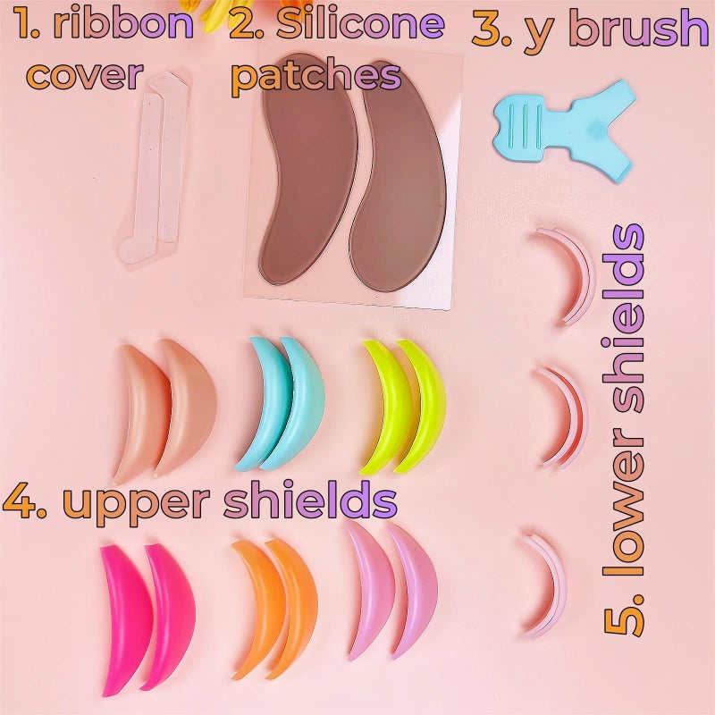ICONSIAM Lami Lash Lift Pad LM Curl Soft 6 Size Lifting Shield Eyelash Perming Rod Neon Lamination Roller Elastic Perm Rods With Ribbon Cover Silicone Eye Patch Y Brush Lash Lift Tools Lash Tips Won't Hit Eye - Image 3