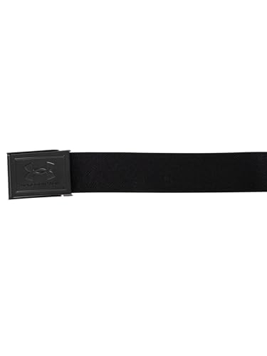 Under Armour Men's Stretch Webbing Belt, (001) Black/Castlerock/White, One Size Fits Most - Image 5