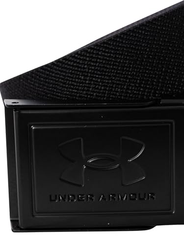 Under Armour Men's Stretch Webbing Belt, (001) Black/Castlerock/White, One Size Fits Most - Image 2