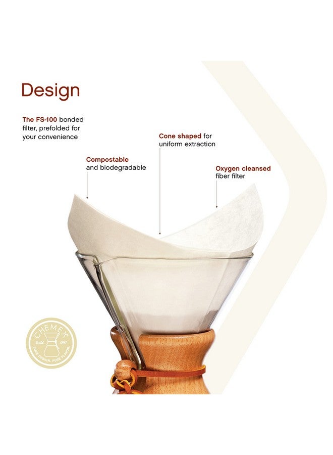 Chemex فلتر كيميكس المرتبط - مربع - 100 قطعة - تعبئة حصرية - Image 3