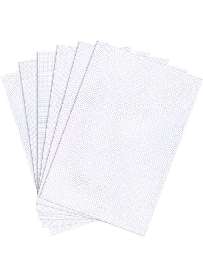 كايدو 6 قطع من قماش أيدا 14 قطعة من قماش التطريز المتقاطع الأبيض للتطريز اليدوي، تطريز يدوي، حرف يدوية، مقاس 12 × 18 بوصة - Image 1