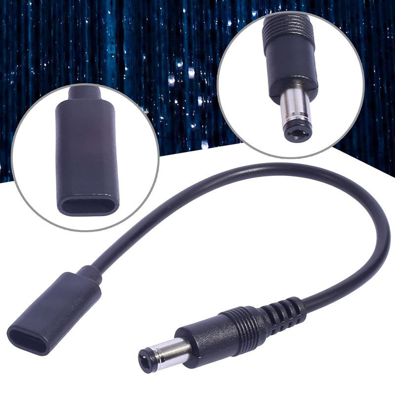 5.5mmx2.1mm to USB C Power Cord 5521 Male to USB Type C Female Extension Cord for Phones Tablets Power Charging Cable Cable - Image 2