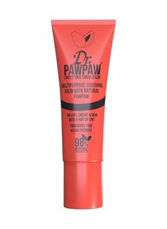 Dr.PAWPAW Dr. Pawpaw Tinted True Coral Balm, Multipurpose Soothing Balm With Natural Pawpaw, For Lips, Cheeks & Skin, 25Ml  - Image 1