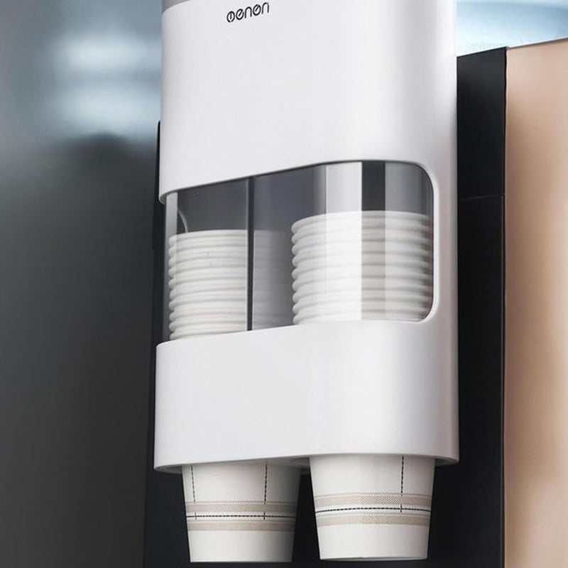 HomeFast Self Adhesive Wall Mount Paper Cup Dispenser Paper Cup Storage Holder Dispenser Disposable Cup Holder Organizer Plastic Drinking Water Cup Dispenser Paper Cup Dispenser Holder - Image 2