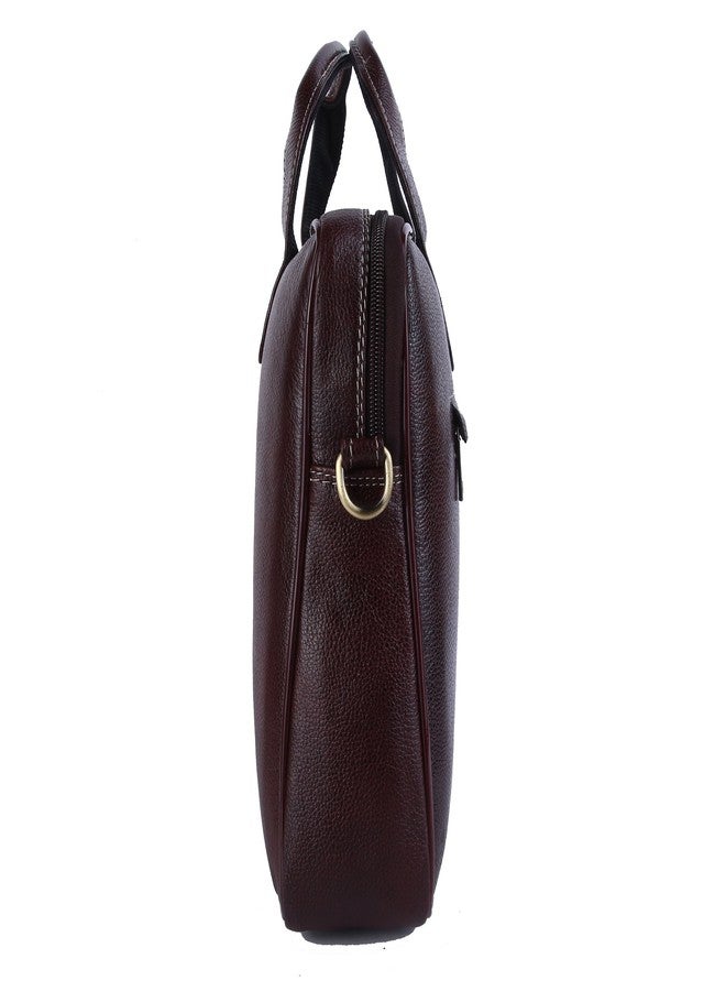 TAURUS Unique Brown Genuine Leather 15.6 Inch Laptop Bag/Office Bags for Men - Image 3