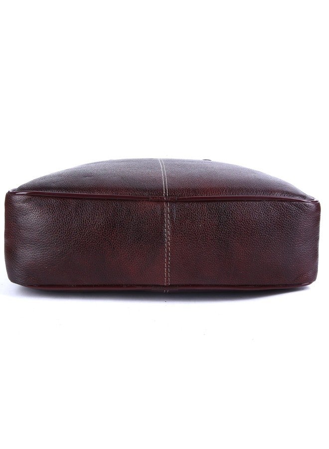 TAURUS Unique Brown Genuine Leather 15.6 Inch Laptop Bag/Office Bags for Men - Image 4