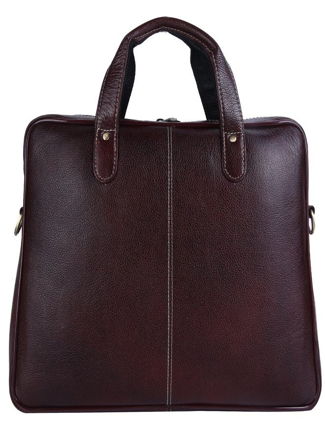 TAURUS Unique Brown Genuine Leather 15.6 Inch Laptop Bag/Office Bags for Men - Image 2