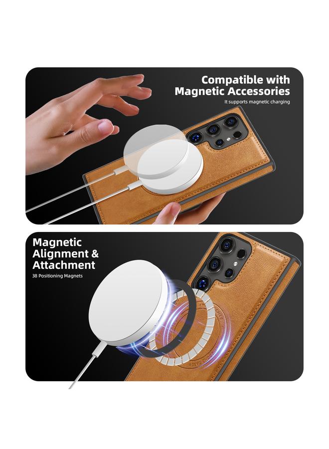 S-TOP Case For Samsung Galaxy S22 5G Shield Multi-functional MagSafe Card Bag Phone Case - Image 3
