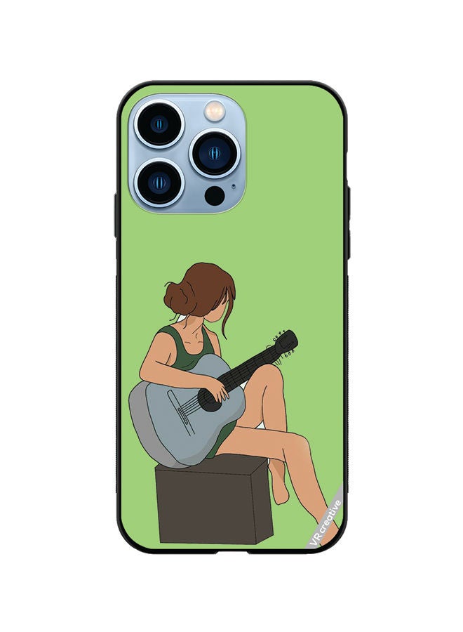 VR CREATIVE Protective Case Cover For Apple iPhone 13 Pro Girl With Guitar Design Multicolour  - Image 1