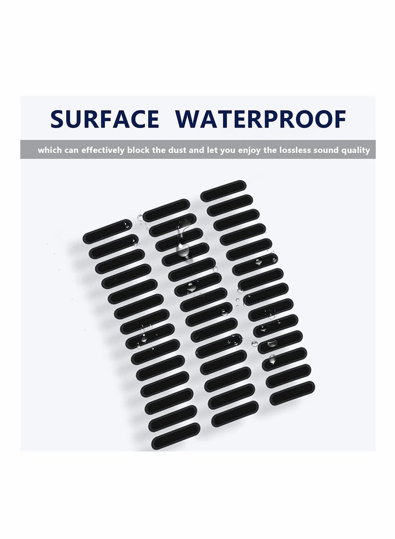 لاصق شبكة مكبر الصوت المقاوم للغبار لجهاز آيفون 13/12/12 برو ماكس، حماية مضادة للغبار مع ملقط (أسود) - هدية مثالية للإكسسوارات - Image 5