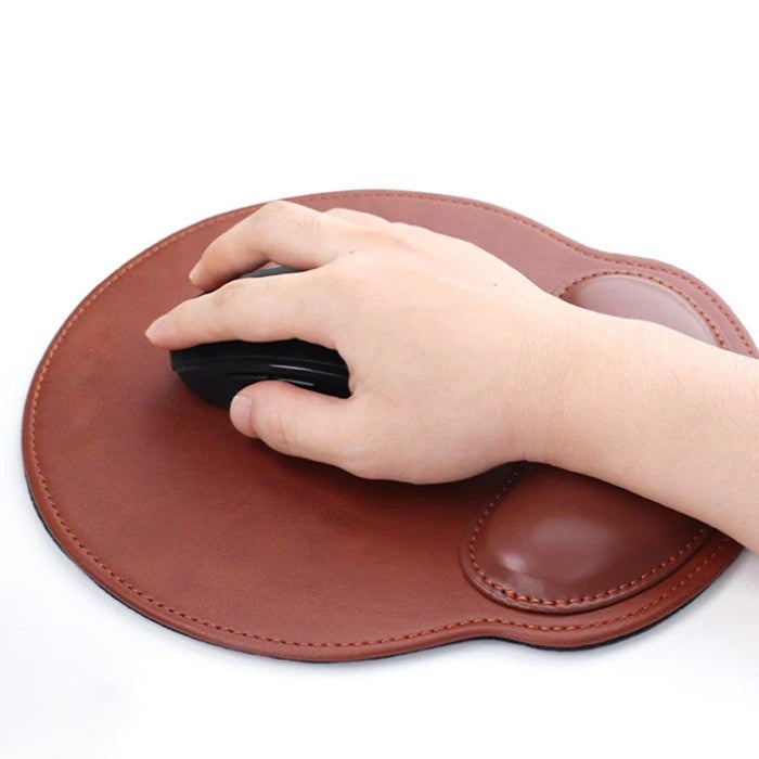 Y&D Ergonomic Memory Foam Mouse Pad Wrist Rest Desk Pad Leather Gaming Computer Mousepad Laptop Keyboard Pad Office Home Pain Relief - Image 2