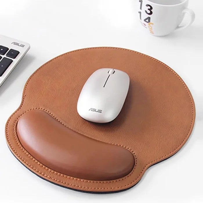 Y&D Ergonomic Memory Foam Mouse Pad Wrist Rest Desk Pad Leather Gaming Computer Mousepad Laptop Keyboard Pad Office Home Pain Relief - Image 3