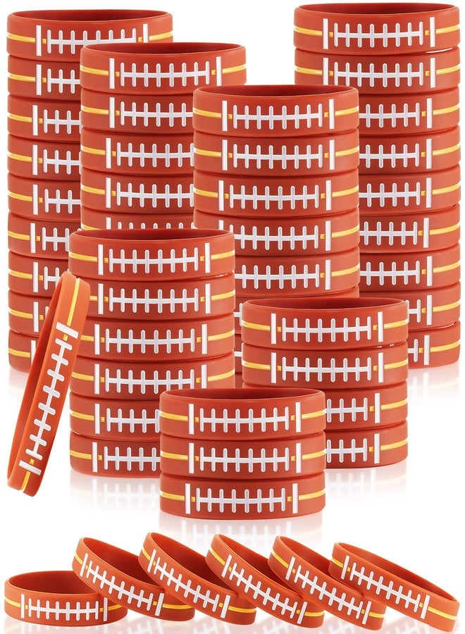 Zhanmai Football Theme Silicone Wristbands Stretch Bracelets Sport Themed Party Accessories Supplies for Football Sport Theme Birthday Decorations Gift Party Favors (150 Pieces) - Image 1