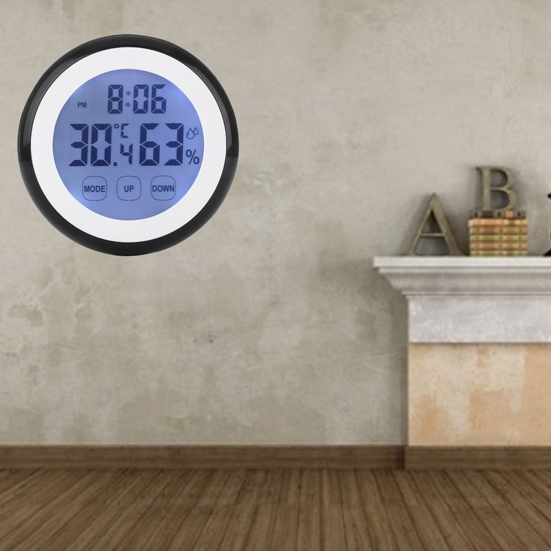 LCD Temperature Humidity Meter Hygrometer without Battery (Black) - Image 1