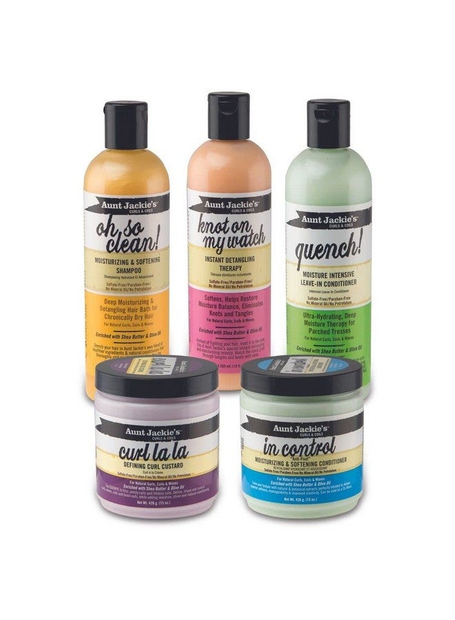 أنت جاكيز مجموعة تجعيد الشعر والملفات جميع المنتجات الخمسة الموجودة في المجموعة لترطيب وتحديد الشعر ومكافحة التجعد والجفاف لجميع أنواع الشعر وملمسه شفاف 12 أونصة - Image 1