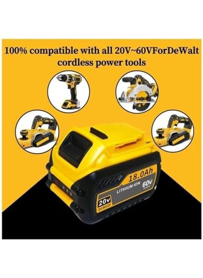 60V 20V MAX Replacement Li Ion Battery For Dewalt Flexvolt DCB606 DCB609 With 1PCS US Charger - Image 4