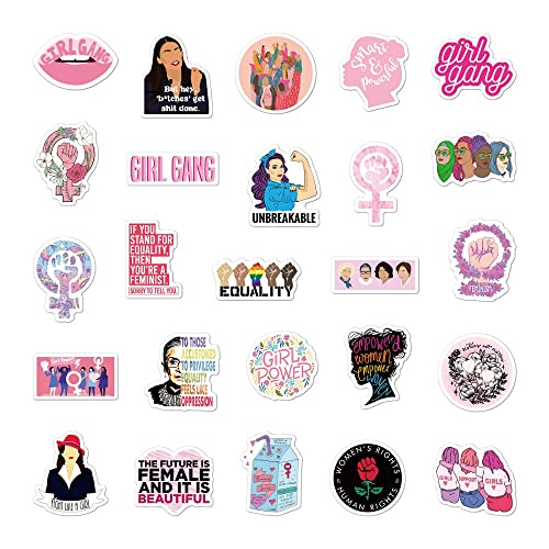 iDream Self-Adhesive Glossy Pink Fun Girls Stickers (Set of 50) – Vibrant, Durable, Decorative Stickers for Craft, Scrapbooking, School Supplies, and Personalizing Accessories - Image 2