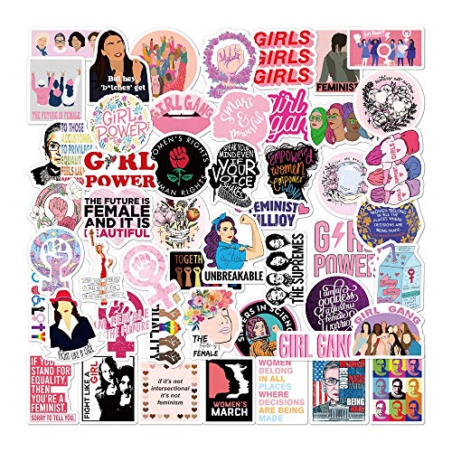 iDream Self-Adhesive Glossy Pink Fun Girls Stickers (Set of 50) – Vibrant, Durable, Decorative Stickers for Craft, Scrapbooking, School Supplies, and Personalizing Accessories - Image 1
