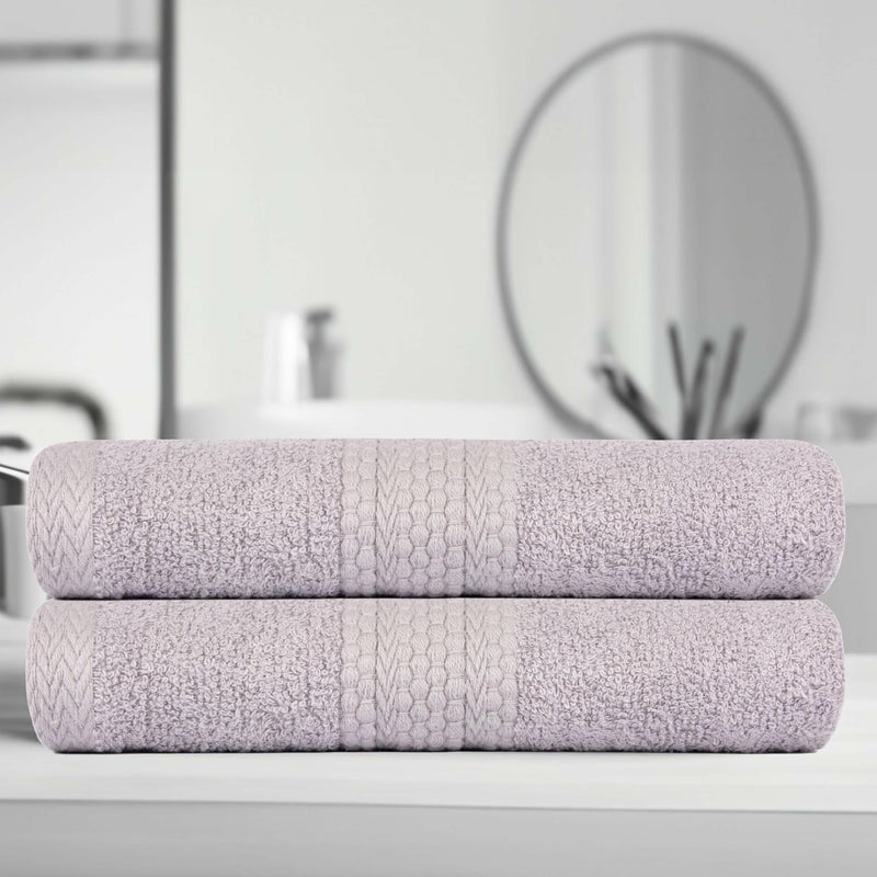 BePlush Zero Twist Bamboo Hand Towels Set of 2 : Ultra Soft, Highly Absorbent, Quick Dry, Anti Bacterial Napkins for Hand Towel || 450 GSM, 40 X 60 cms (2, Grey) - Image 1