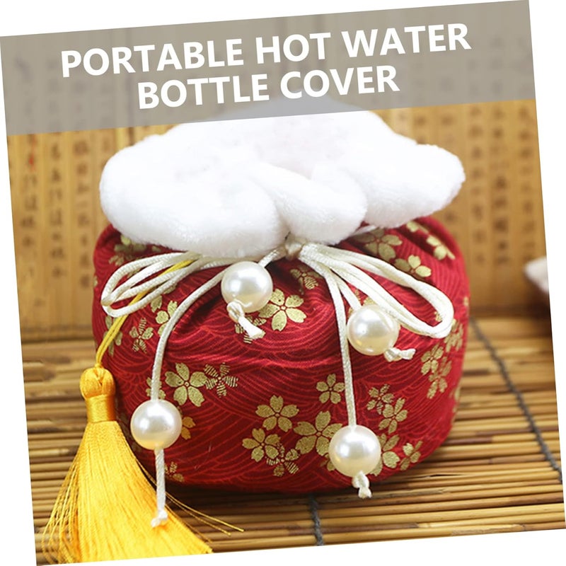 klarako 4pcs Draw Winter Injection Comfortable Cozies Decorative Holder Portable Tea Hot Belly Accessory Warm Hot-Water Reusable Cold Container Bottle Foot Warmer Cosy Cover Hand Creative - Image 4