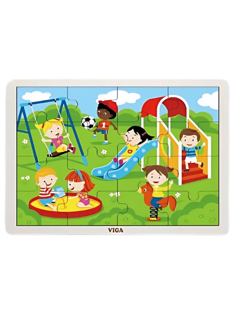 فيجا مدينة ملاهي الألغاز الخشبية، 16 قطعة - Image 1