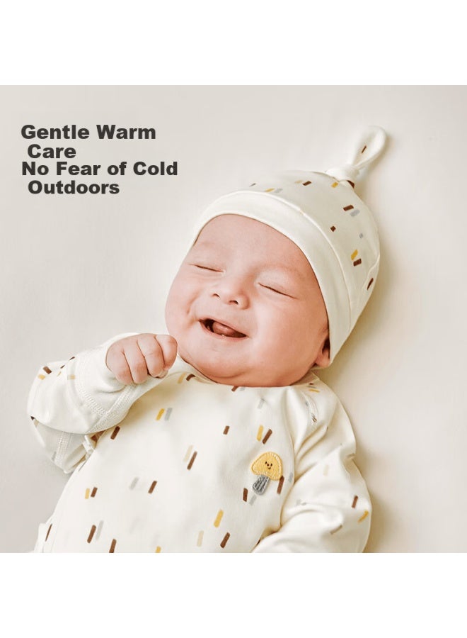 Weishi Muni Newborn Baby Cap Spring Autumn Infant Soft Spot Protection Cute Baby Hat