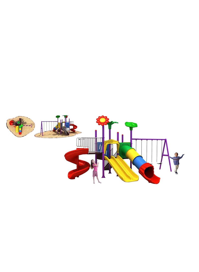 Myts Garden Oasis Mega Dual and Single Slides and Swings - Image 2