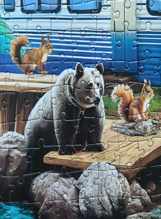 Mulic 300 Pieces Puzzles for Adults - Jigsaw Puzzles for Kids - Forest Bear Adventure - Image 5