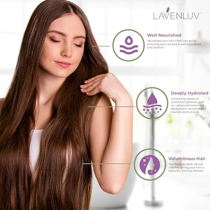 LAVENLUV ANTI- LOSS CONDITIONER Â€“ ORGANIC GROWTH CONDITIONER Â€“ LOSS TREATMENT Â€“ VITAMIN, HERBS & ESSENTIAL OIL FORMULA Â€“ DEEPLY HYDRATING CONDITIONER -MEN & WOMEN (8OZ) - Image 3