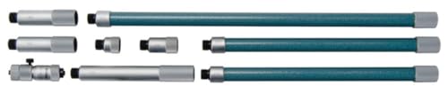 Mitutoyo 137-204 Tubular Vernier Inside Micrometer, Extension Rod Type, 50-1000mm Range, 0.01mm Graduation, +/-0.031mm Accuracy, 8 pcs Extension Rods - Image 3