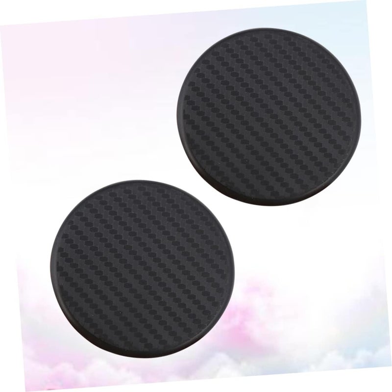 FAVOMOTO 8pcs Non- Car Cup and Wear-Resistant Drink Mats for Daily Use Round Shape Black Color for Cup Holders and Travel - Image 2