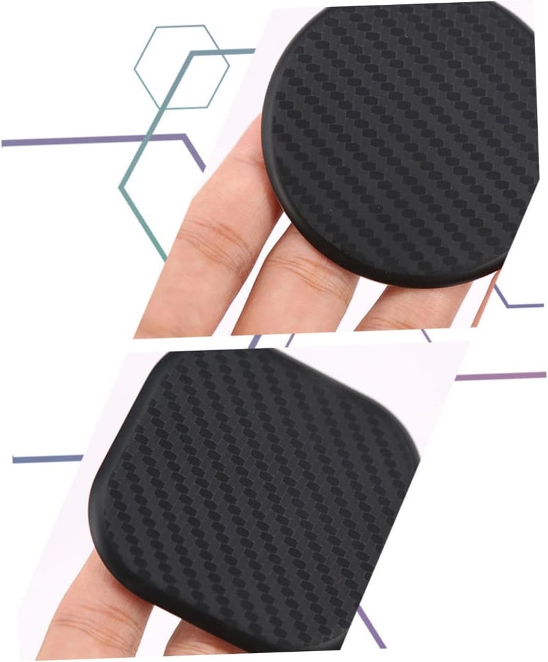 FAVOMOTO 8pcs Non- Car Cup and Wear-Resistant Drink Mats for Daily Use Round Shape Black Color for Cup Holders and Travel - Image 5