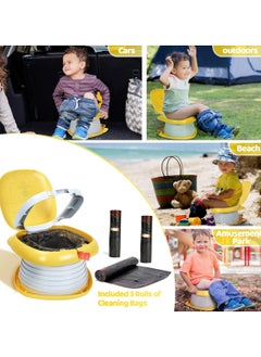 Ominii Travel Potty for Toddler,Portable Potty Training Toilet,for Indoor and Outdoor 2-in-1 Car Potty Chair,Folding Toilet,Toilet Male and Female Baby,Portable Outing Travel Car for Baby  - Image 3