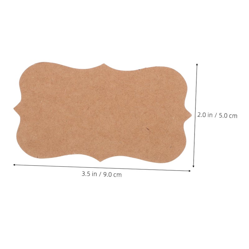 100pcs Kraft Paper Blank Business Cards Tear Resistant for Indexing Recipes Organizing DIY Projects Professional Use Weddings - Image 3