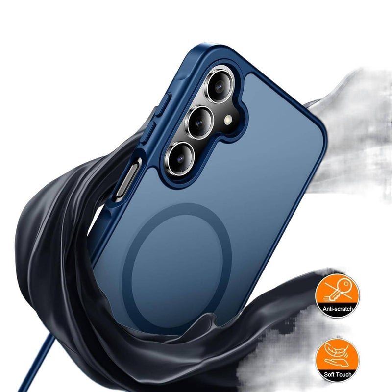 غطاء MagSafe | مقاوم للصدمات لـ Samsung S25 Ultra / Samsung S25 | أسود | مقاوم للصدمات | PC - Image 4