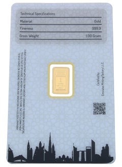 EMIRATES MINTING Emirates Minting 1 Gram Burj Khalifa Gold Bar 999.9 Purity  - Image 2