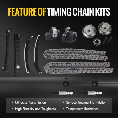 KUSATEC 3R2Z-6A257-DA Engine Timing Chain Kit w/Chain Tensioner Guide Rail Sprocket fit for 2004-2014 Ford Expedition F-150 F-250 F-350 Super Duty, Lincoln Mark LT Navigator,5.4L TK-FD019-1-S869 - Image 3