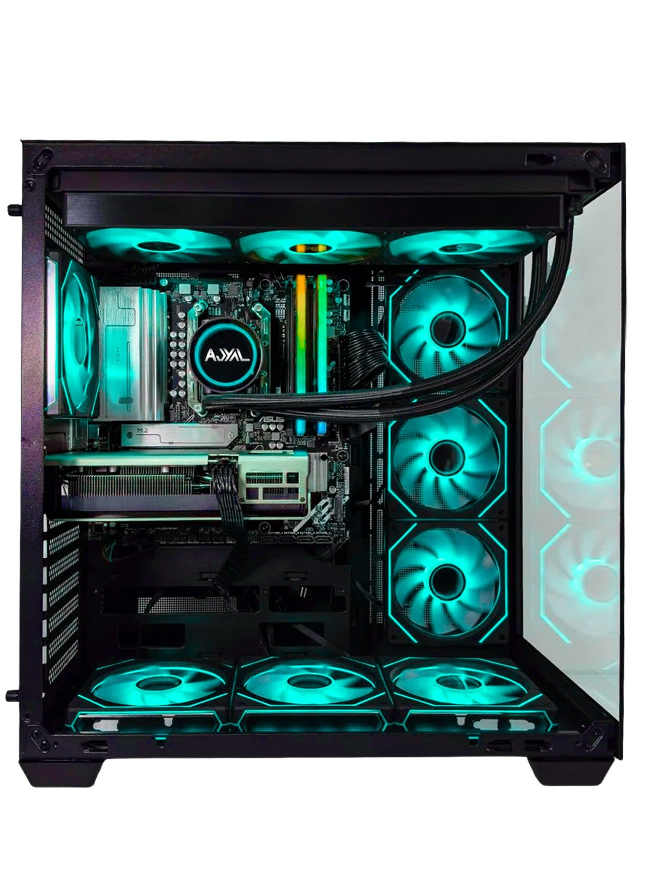 Core i7-14700K Gaming PC RTX 5070 - High-End 8K Video Rendering - Intel Core i7-14700K Processor, 20 Cores & 28 Threads, Nvidia GeForce RTX 5070 12GB Graphics Card, 32GB DDR5 6000MHz Ram, 1TB NVMe Gen4 SSD, 360mm Liquid Cooler, 850W 80 Plus Gold Power Supply, Windows 11 Pro, Wi-Fi Ready Black Build Core i7-14700K Gaming PC RTX 5070