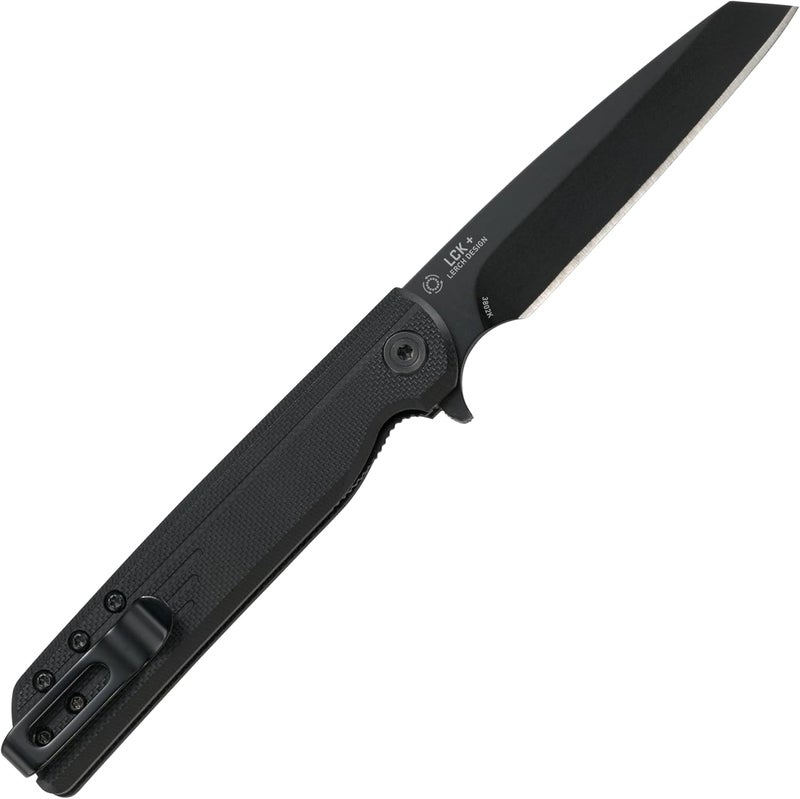 CRKT LCK + Everyday Carry Assisted Folding Knife with Liner Lock: Stainless Steel Plain Edge Blade, Glass-Reinforced Nylon Handle, Pocket Clip, 3802K - Image 2