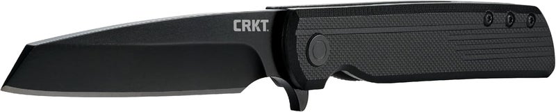 CRKT LCK + Everyday Carry Assisted Folding Knife with Liner Lock: Stainless Steel Plain Edge Blade, Glass-Reinforced Nylon Handle, Pocket Clip, 3802K - Image 3
