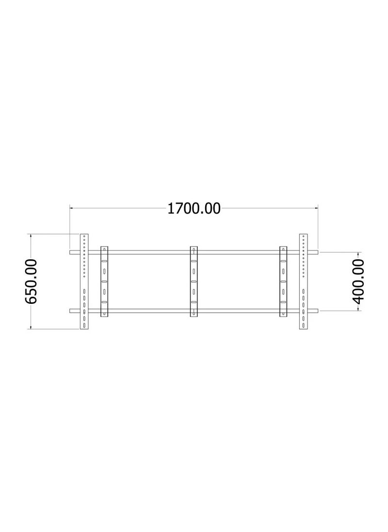 Fixed TV Wall Mount for 98-110 Inch Flat Panel Displays up to 130 kg, Universal Design for Standard Displays and Interactive Screens, VESA Compliant, Black | TF-LG110F