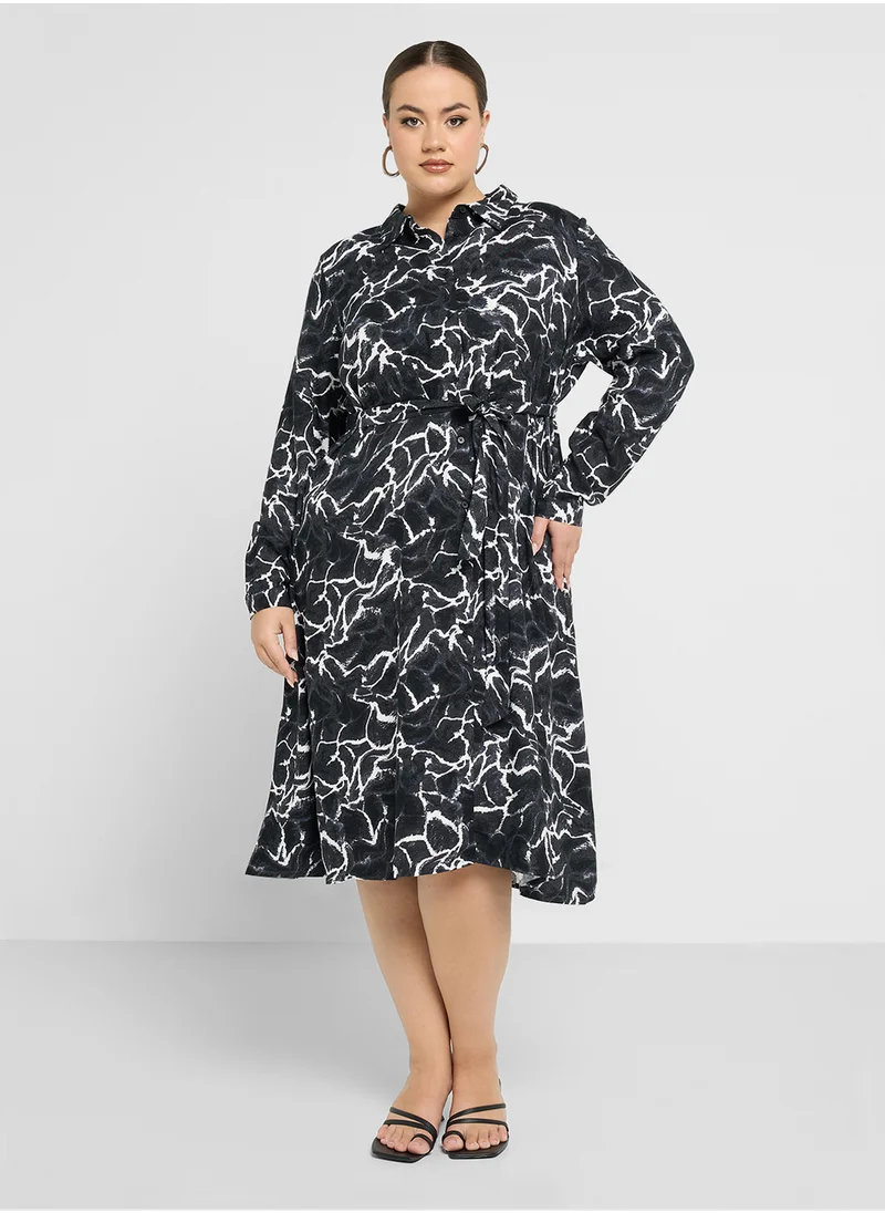 اونلي كارماكوما Belted Midi Dress